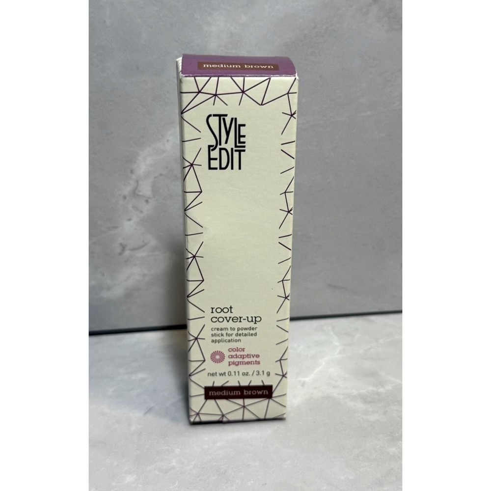 New Style Edit Root Cover Up Cream to Powder Stick Medium Brown 3.1 g